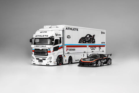 Motorhelix 1/64 LB Trucks UD Quon Cargo Truck - Athlete White - GT Hobby Store