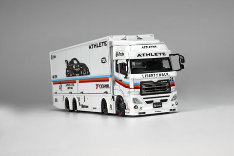 Motorhelix 1/64 LB Trucks UD Quon Cargo Truck - Athlete White - GT Hobby Store