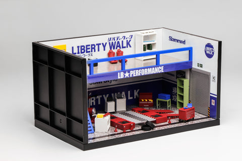 Motorhelix 1/64 Liberty Walk (Blue/White) Garage Diorama - GT Hobby Store