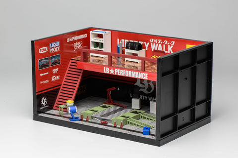 Motorhelix 1/64 Liberty Walk (Red/Black) Garage Diorama - GT Hobby Store