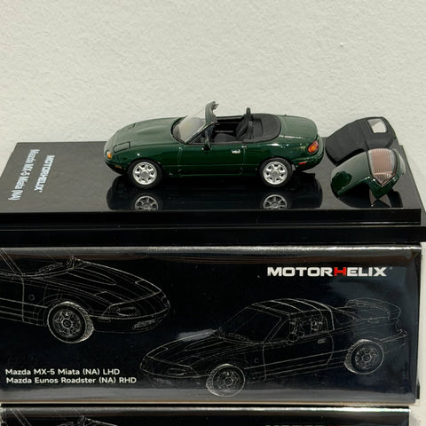Motorhelix 1/64 Mazda MX-5 (NA) British Racing Green LHD - GT Hobby Store