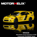 Motorhelix 1/64 Mitsubishi Lancer Evolution IV GSR Customized TECKWRAP Yellow - GT Hobby Store