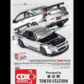 Motorhelix 1/64 NISSAN Skyline GT-R(R34) V-Spec II Customized Electroplating Silver - CDX Exclusive - GT Hobby Store