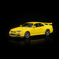 Motorhelix 1/64 Nissan Skyline GT‑R (R34) V‑SpecII Customized Yellow - GT Hobby Store