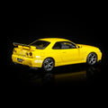 Motorhelix 1/64 Nissan Skyline GT‑R (R34) V‑SpecII Customized Yellow - GT Hobby Store