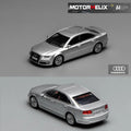 Motorhelix Intern Series 1/64 Audi A8 (D3) Facelift 2008 Ice Silver Metallic - GT Hobby Store
