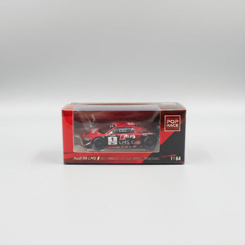 Pop Race 1/64 Audi R8 LMS No.1 Macau GT Cup 2013 E. Mortara - GT Hobby Store