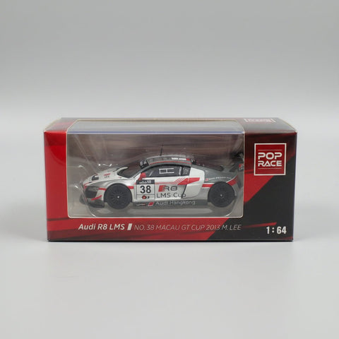Pop Race 1/64 Audi R8 LMS No.38 Macau GT Cup 2013 Marchy Lee - GT Hobby Store