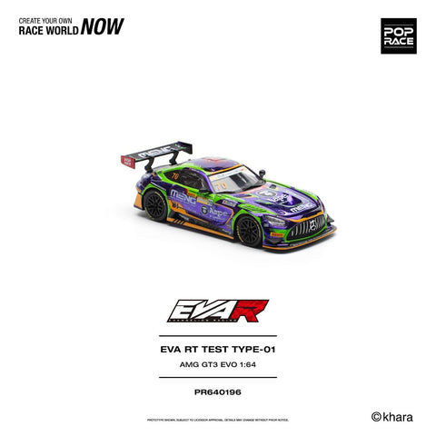 Pop Race 1/64 EVA RT Test Type-01 AMG GT3 Evo - Macau GP 2023 - GT Hobby Store