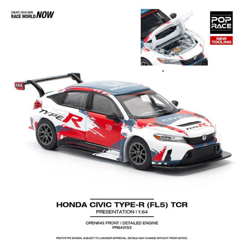 Pop Race 1/64 Honda Civic Type-R (FL5) TCR Presentation - GT Hobby Store