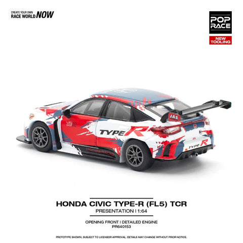 Pop Race 1/64 Honda Civic Type-R (FL5) TCR Presentation - GT Hobby Store