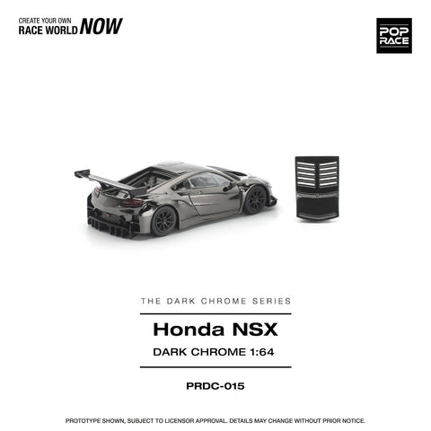 Pop Race 1/64 Honda NSX GT3 Evo22 - Dark Chrome - GT Hobby Store