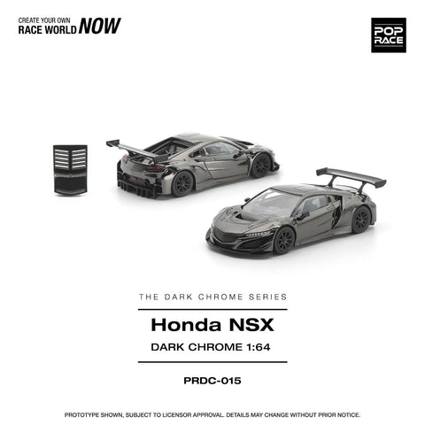 Pop Race 1/64 Honda NSX GT3 Evo22 - Dark Chrome - GT Hobby Store