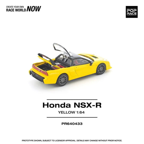 Pop Race 1/64 Honda NSX-R Yellow - GT Hobby Store
