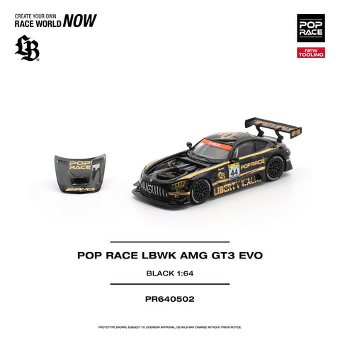 Pop Race 1/64 LBWK AMG GT3 Evo - Black - GT Hobby Store