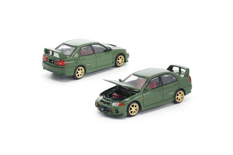 Pop Race 1/64 Mitsubishi Lancer Evolution IV Green (Enigma Exclusive Edition) - GT Hobby Store