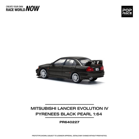 Pop Race 1/64 Mitsubishi Lancer Evolution IV - Pyrenees Black Pearl - GT Hobby Store