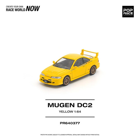 Pop Race 1/64 Mugen DC2 - Yellow - GT Hobby Store