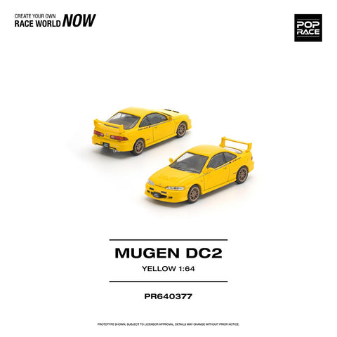 Pop Race 1/64 Mugen DC2 - Yellow - GT Hobby Store