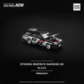 Pop Race 1/64 Nissan Stagea Sim0n's Garage 62 - Black - GT Hobby Store