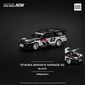 Pop Race 1/64 Nissan Stagea Sim0n's Garage 62 - Black - GT Hobby Store