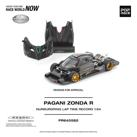 Pop Race 1/64 Pagani Zonda R Nurburgring Lap Time Record - GT Hobby Store
