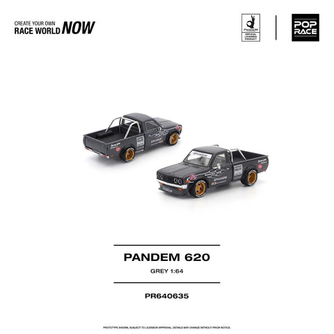 Pop Race 1/64 Pandem 620 Grey - GT Hobby Store