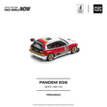 Pop Race 1/64 Pandem EG6 White Red - GT Hobby Store