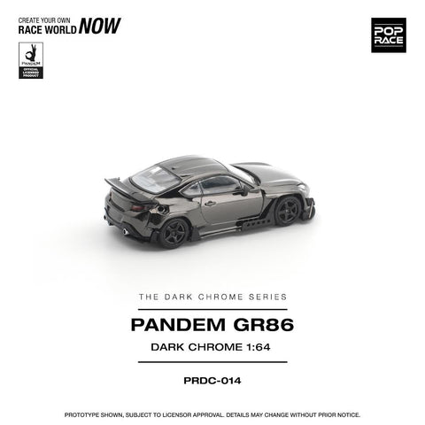 Pop Race 1/64 Pandem GR 86 - Dark Chrome - GT Hobby Store