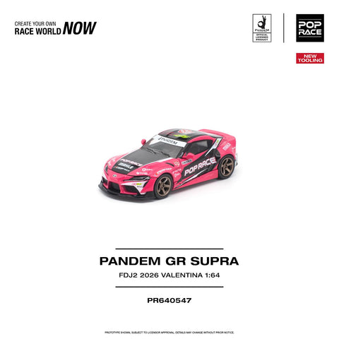 Pop Race 1/64 Pandem GR Supra FDJ2 Valentina Piaz - GT Hobby Store