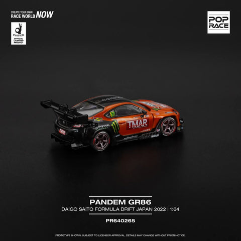 Pop Race 1/64 Pandem GR86 - Daigo Saito Formula Drift Japan 2022 - GT Hobby Store