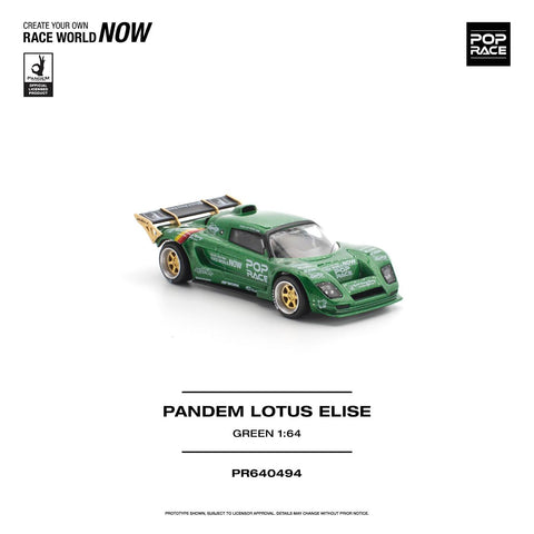 Pop Race 1/64 Pandem Lotus Elise - Green - GT Hobby Store