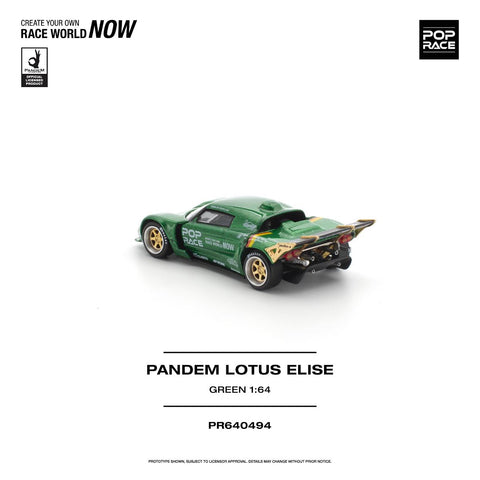 Pop Race 1/64 Pandem Lotus Elise - Green - GT Hobby Store