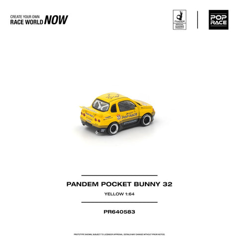 Pop Race 1/64 Pandem Pocket Bunny 32 Yellow - GT Hobby Store