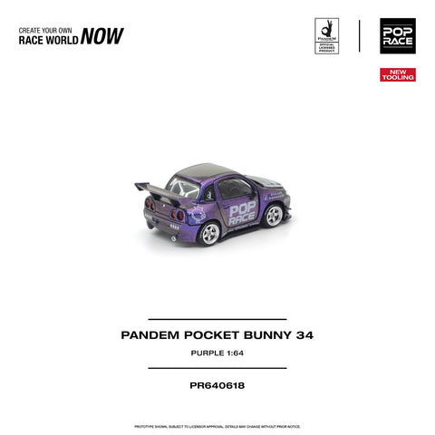 Pop Race 1/64 Pandem Pocket Bunny 34 Purple - GT Hobby Store