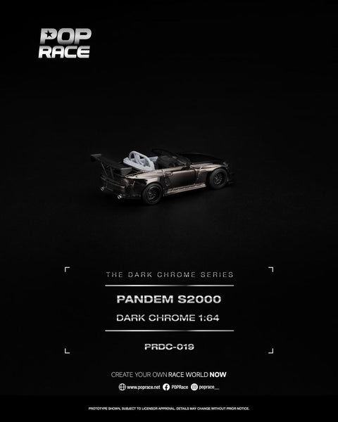 Pop Race 1/64 Pandem S2000 Dark Chrome - GT Hobby Store