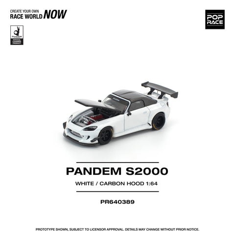 Pop Race 1/64 Pandem S2000 Soft-Top White Tooling Variant - GT Hobby Store
