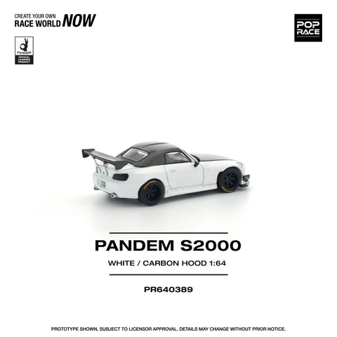 Pop Race 1/64 Pandem S2000 Soft-Top White Tooling Variant - GT Hobby Store