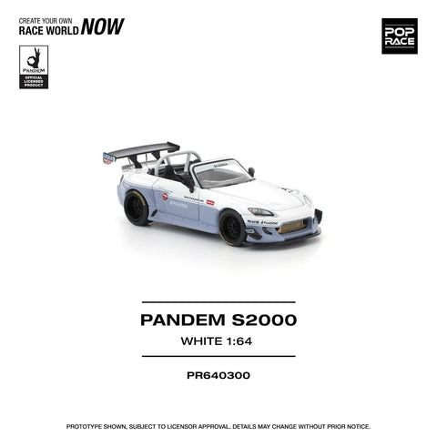 Pop Race 1/64 Pandem S2000 White - GT Hobby Store