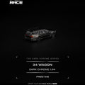 Pop Race 1/64 R34 Wagon Dark Chrome - GT Hobby Store