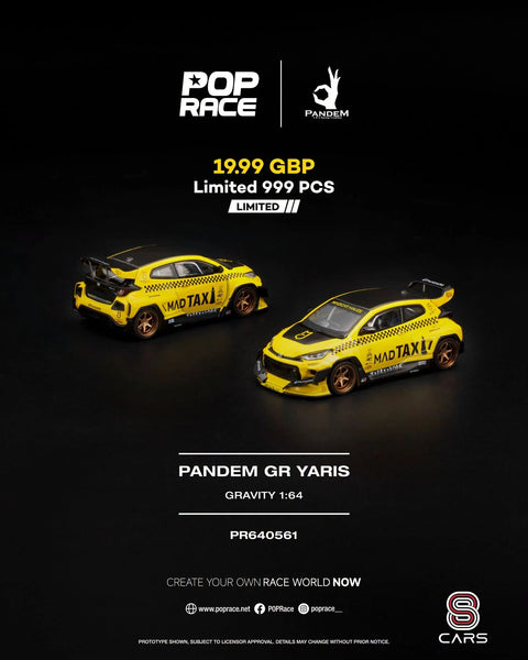 Pop Race 1/64 RWB 930 Gravity and Pandem GR Yaris Gravity (Set of 2) - GT Hobby Store
