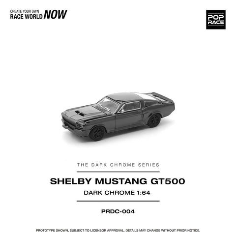 Pop Race 1/64 Shelby Mustang GT500 Dark Chrome - GT Hobby Store