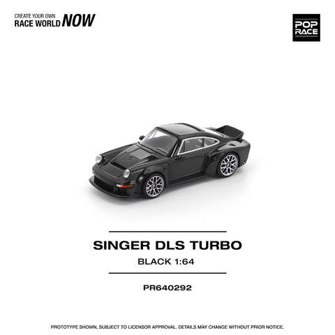 Pop Race 1/64 Singer DLS Turbo (Road) Black - GT Hobby Store