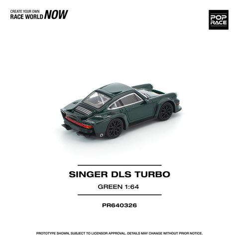 Pop Race 1/64 Singer DLS Turbo (Road) Green - GT Hobby Store