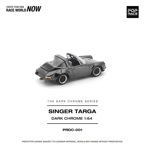 Pop Race 1/64 Singer Targa Dark Chrome - GT Hobby Store