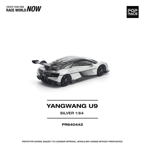 Pop Race 1/64 Yangwang U9 - Silver - GT Hobby Store