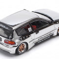 Pop Race X TS Exclusives 1/64 Pandem EG6 Silver Chrome - GT Hobby Store