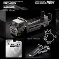 Pop Race X TS Exclusives 1/64 Pandem Fuso 300 Flatbed Transporter Silver Chrome - GT Hobby Store