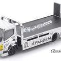 Pop Race X TS Exclusives 1/64 Pandem Fuso 300 Flatbed Transporter Silver Chrome - GT Hobby Store