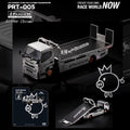 Pop Race X TS Exclusives 1/64 Pandem Fuso 300 Flatbed Transporter Silver Chrome - GT Hobby Store